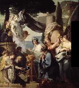 Sebastien Bourdon Solomon making a sacrifice to the idols oil on canvas